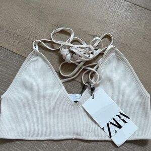 Zara Off-White Bralette